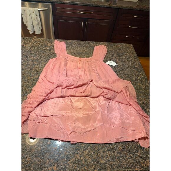 NWT Free People Pink Olivia Gauze Babydoll Dress Size S NWT - Picture 13 of 16
